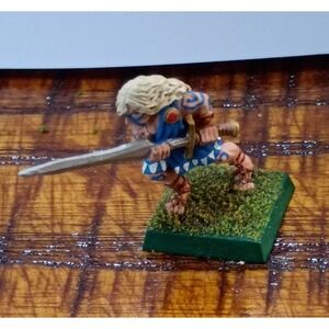 Vintage‎ 1980s Warhammer Citadel Miniature Barbarian Warrior Metal Hand Painted